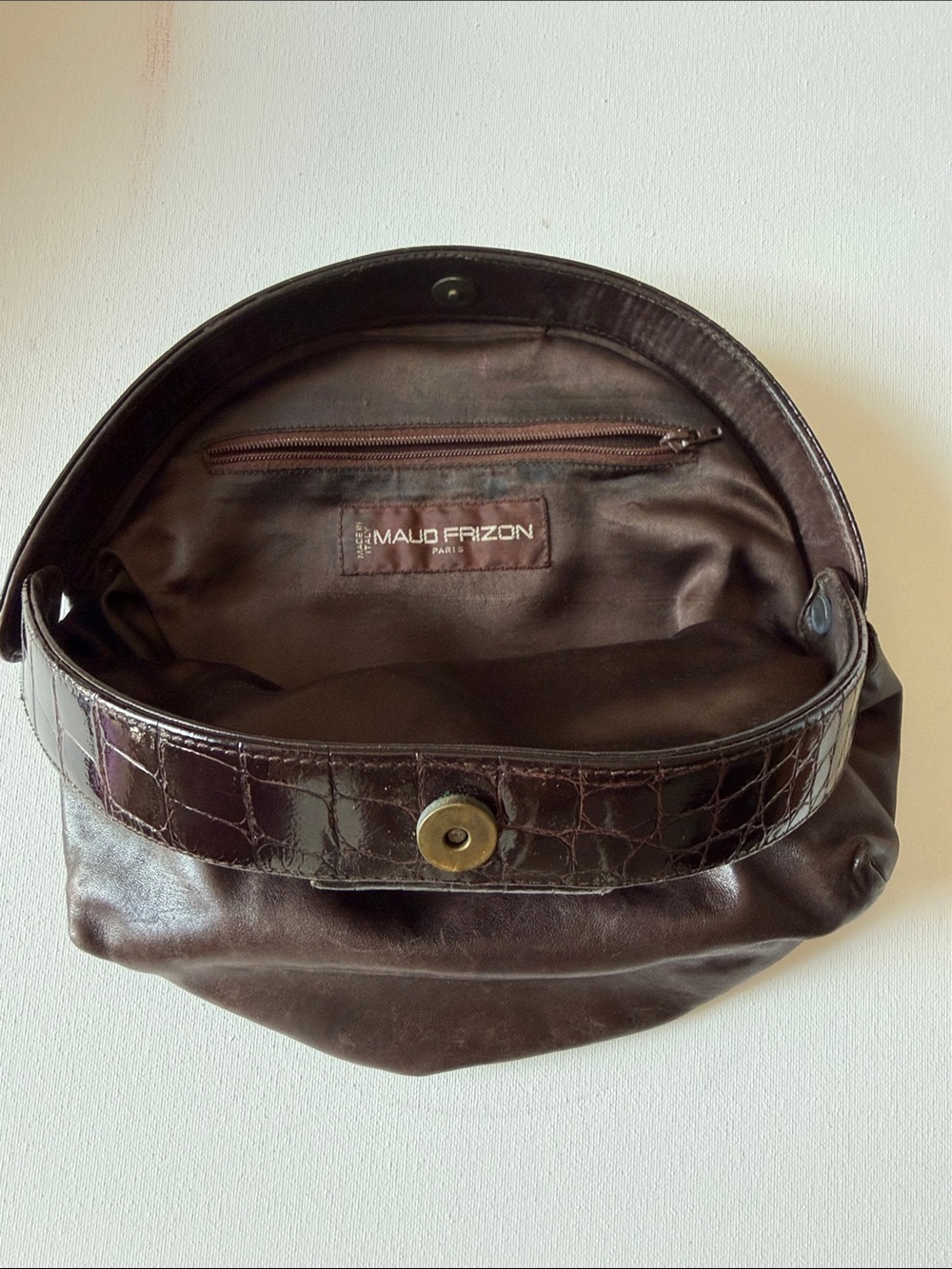 MAUD FRIZON vintage leather clutch